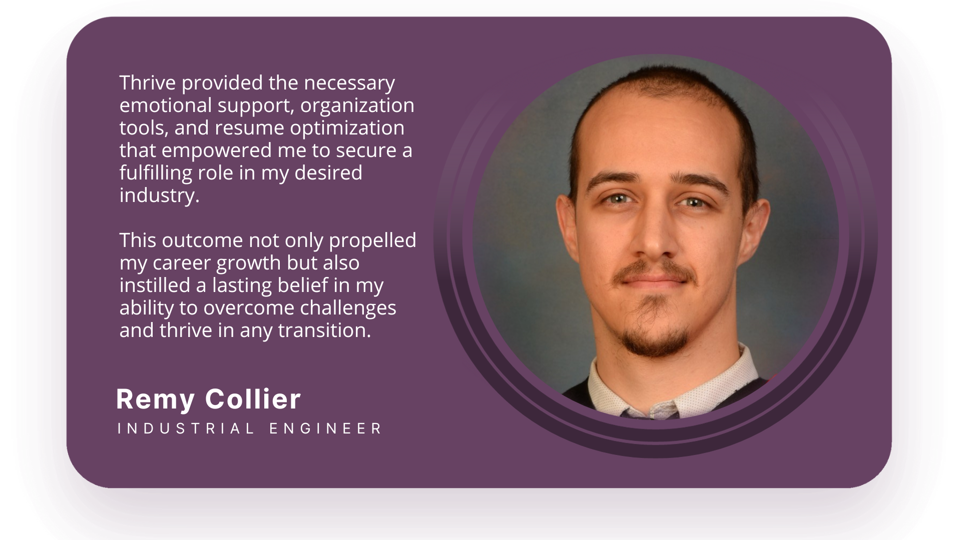 Thriving Through Transition Remy S Journey With Thrive Thrive Stories